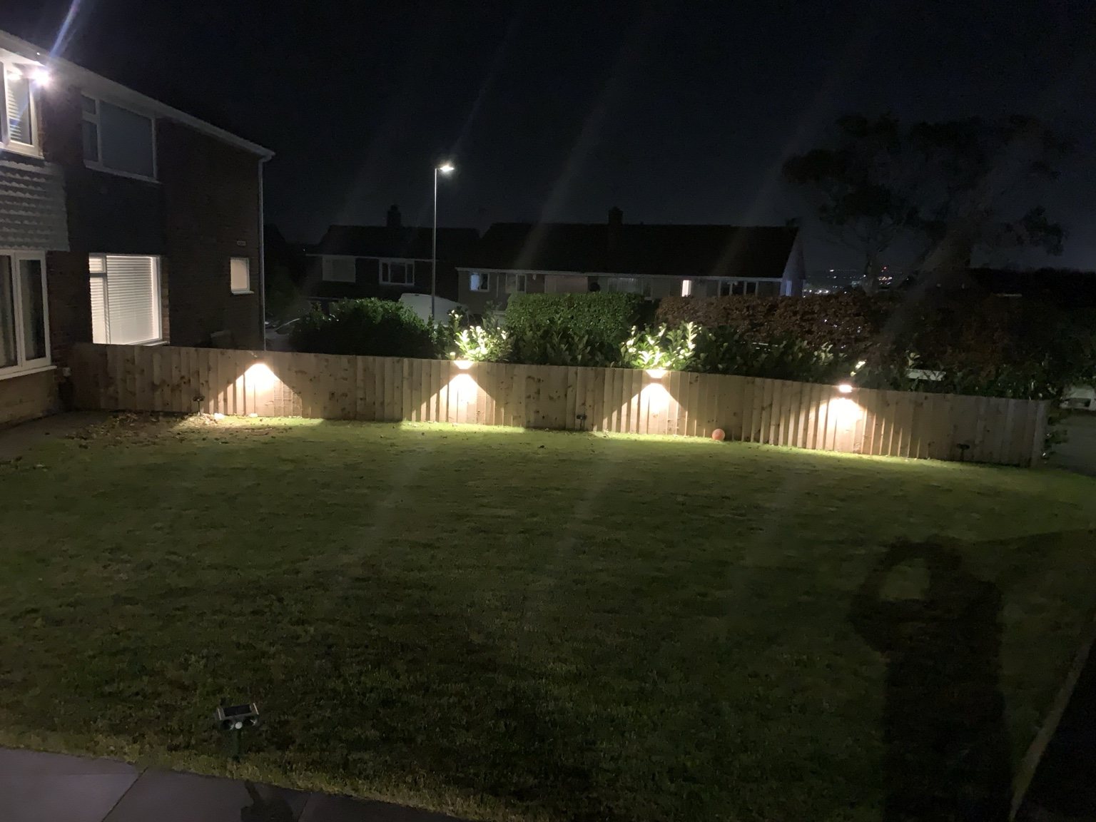 Garden fence lighting in Chester-le-Street