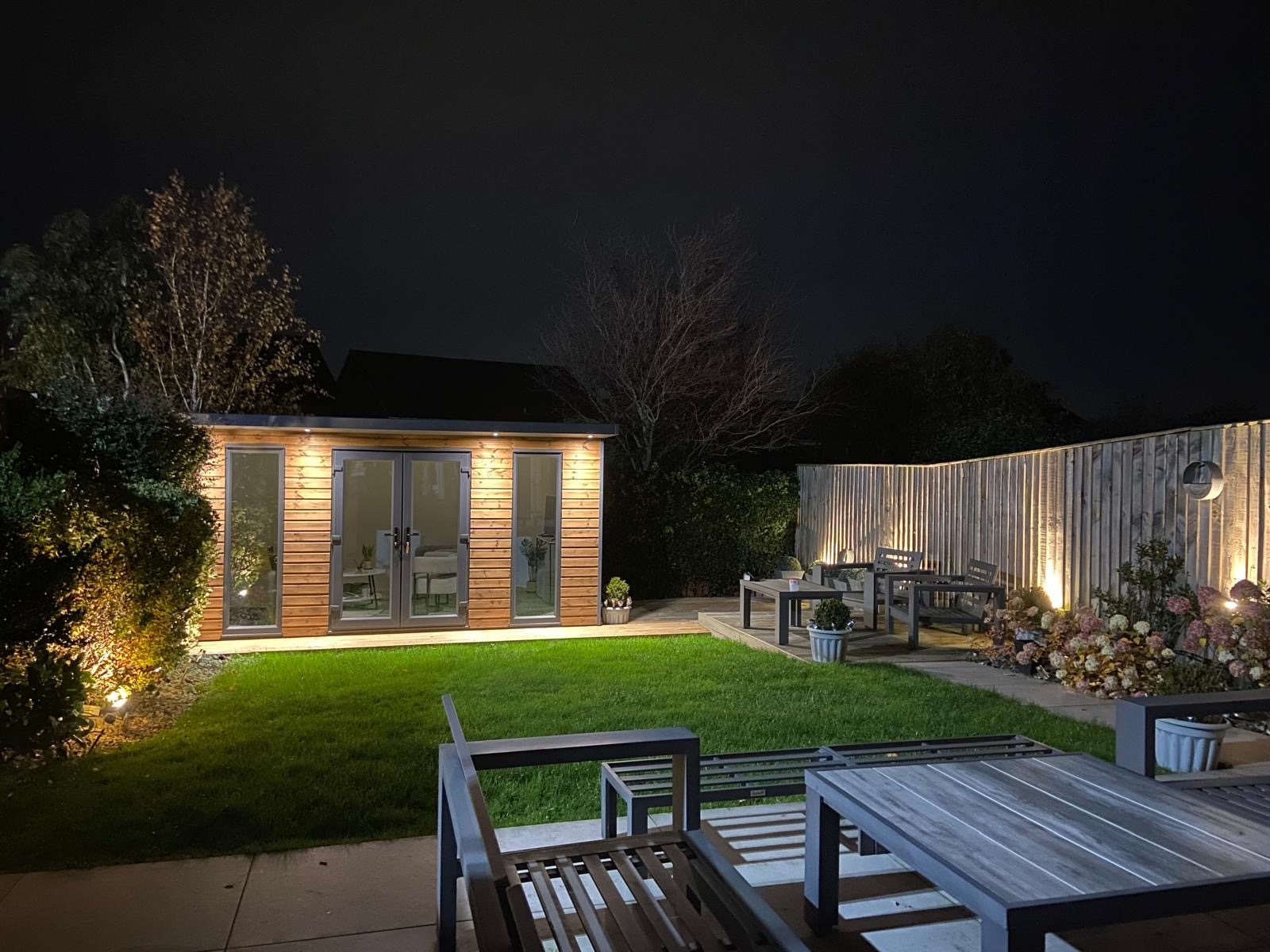 Garden room and external lighting installation in Chester-le-Street